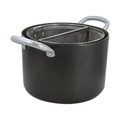 Pentola Multiuso con Doppio Cestello Divisorio in Alluminio diametro 24 cm