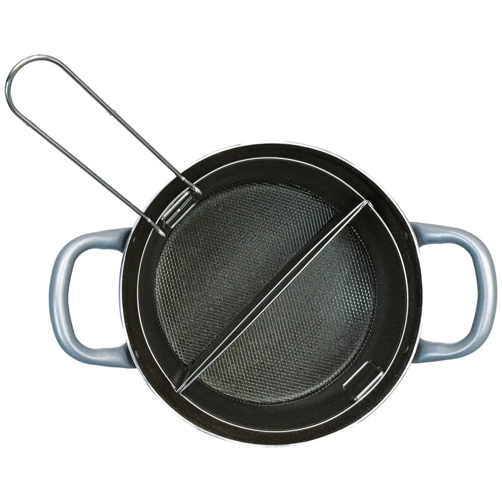 Pentola Multiuso con Doppio Cestello Divisorio in Alluminio diametro 24 cm