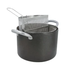 Pentola Multiuso con Doppio Cestello Divisorio in Alluminio diametro 24 cm