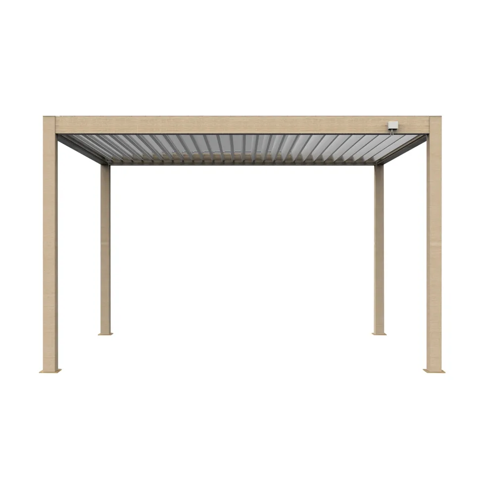 Pergola Bioclimatica Atena 120 Effetto Legno 3x3