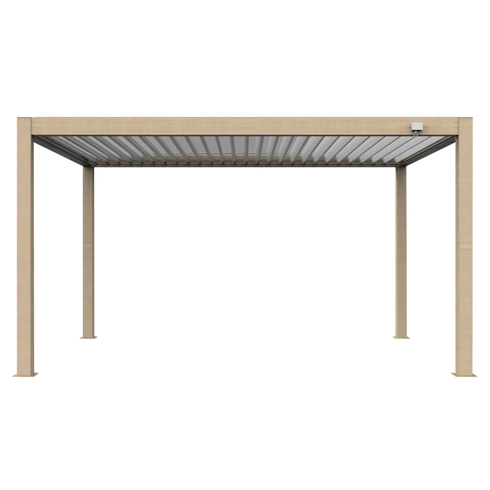 Pergola Bioclimatica Atena 120 Effetto Legno 3x4