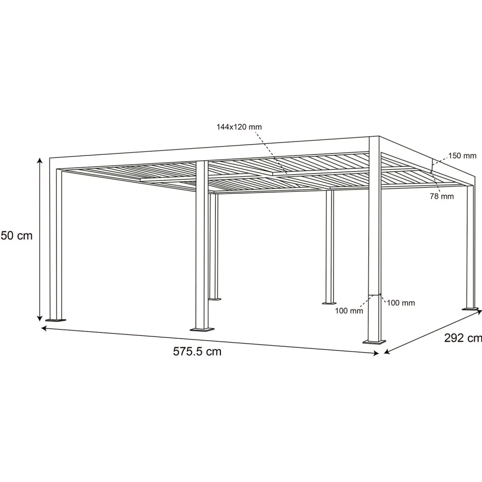 Pergola Bioclimatica in Alluminio Bianca 3x6 metri
