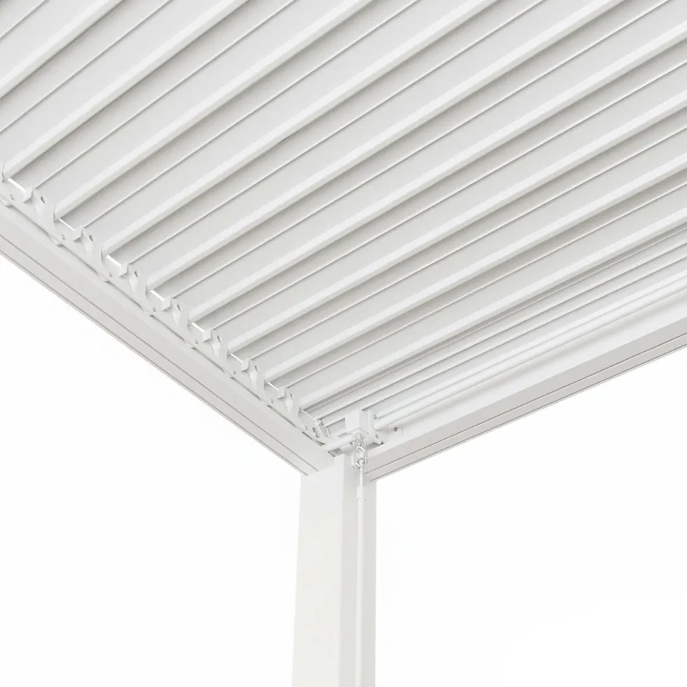 Pergola Bioclimatica in Alluminio Bianca 4x4 metri
