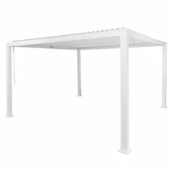 Pergola Bioclimatica in Alluminio Bianca 4x4 metri