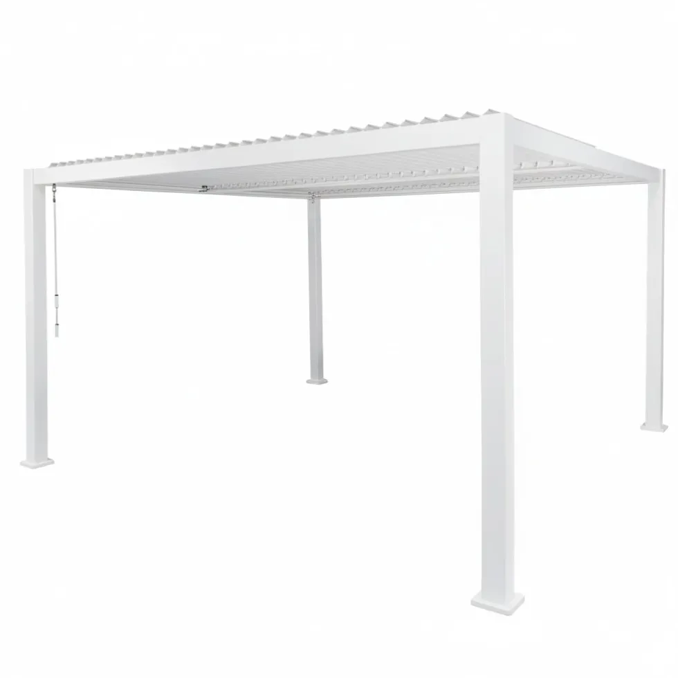 Pergola Bioclimatica in Alluminio Bianca 4x4 metri
