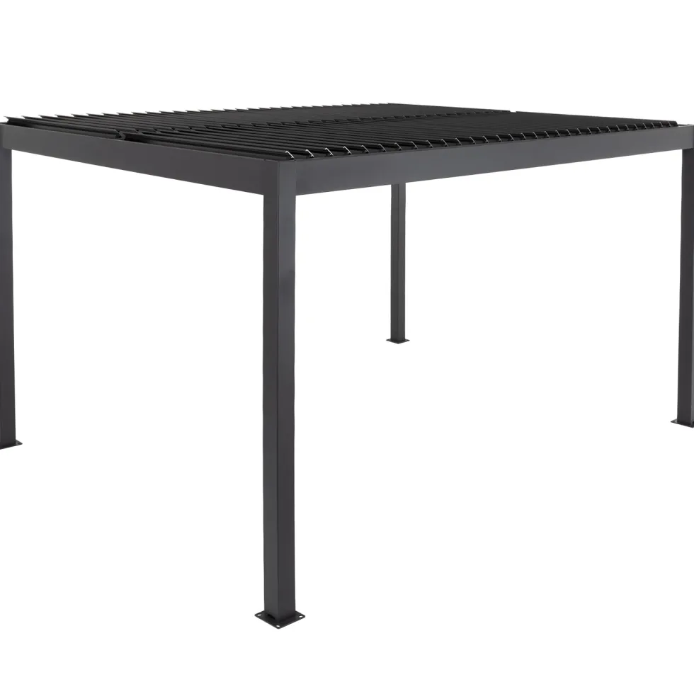 Pergola Bioclimatica in Alluminio Grigio Scuro 3x3 metri