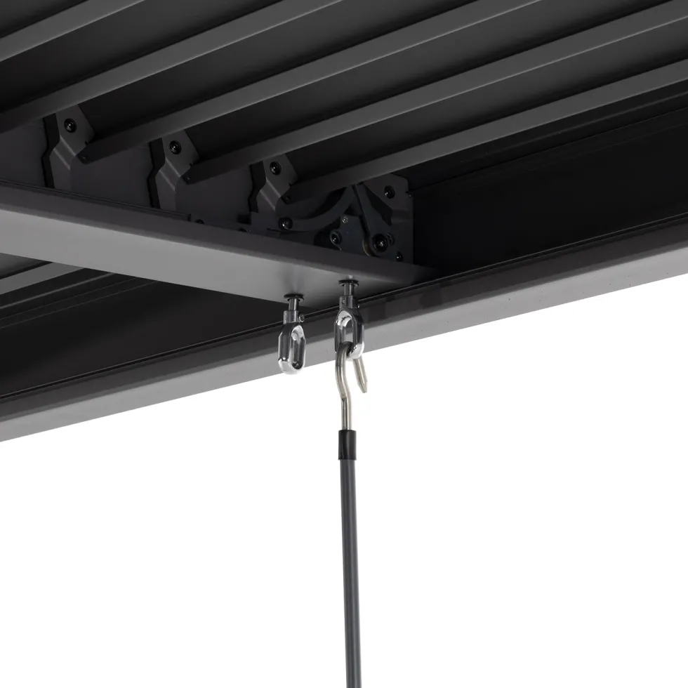 Pergola Bioclimatica in Alluminio Grigio Scuro 3x3 metri