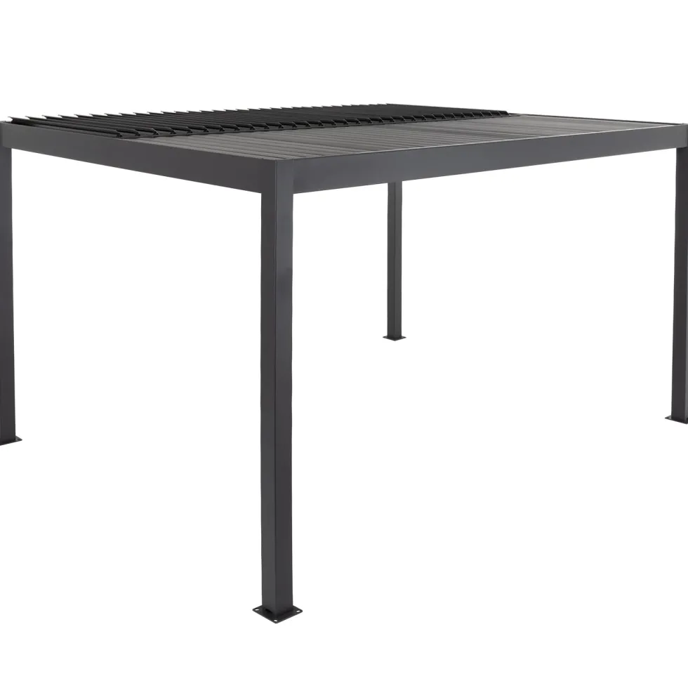 Pergola Bioclimatica in Alluminio Grigio Scuro 3x3 metri