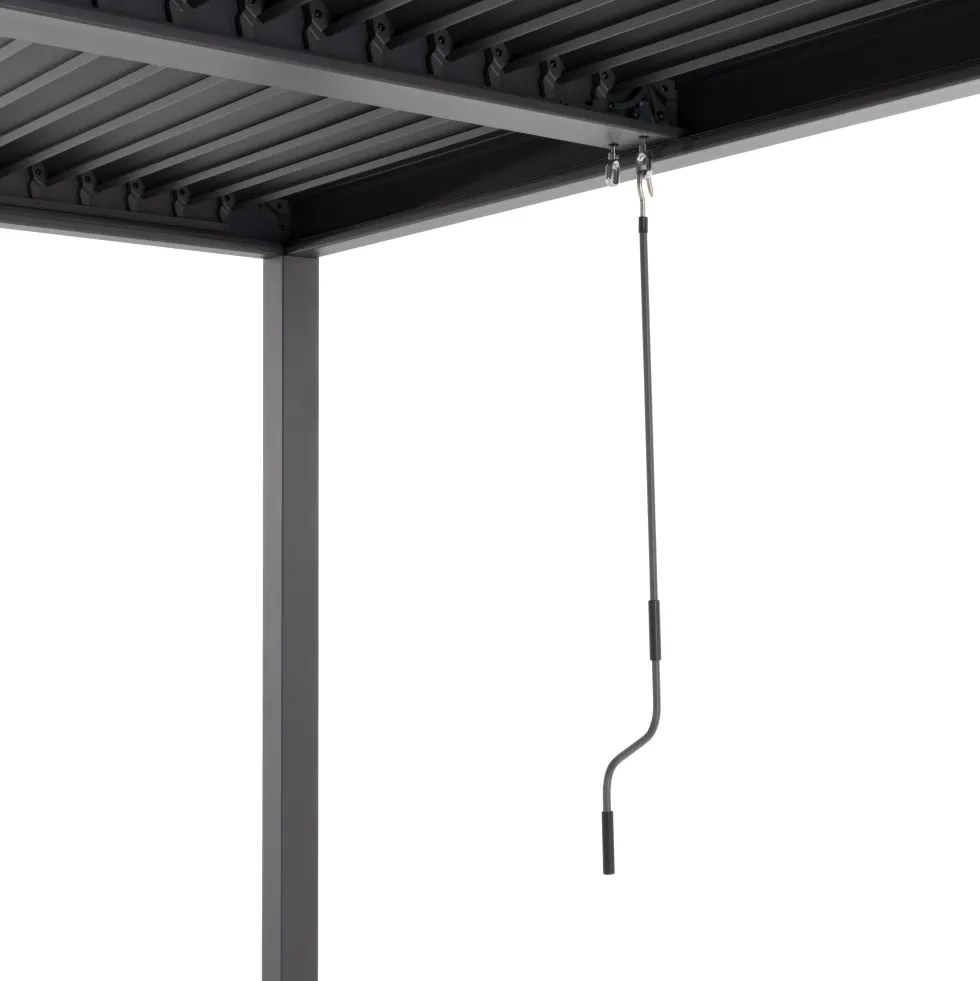 Pergola Bioclimatica in Alluminio Grigio Scuro 3x3 metri