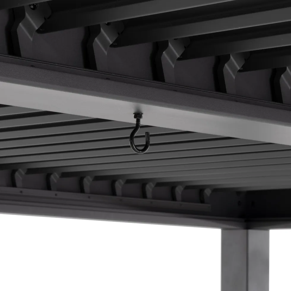 Pergola Bioclimatica in Alluminio Grigio Scuro 3x3 metri