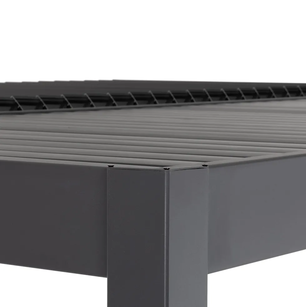 Pergola Bioclimatica in Alluminio Grigio Scuro 3x4 metri