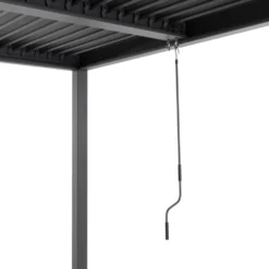 Pergola Bioclimatica in Alluminio Grigio Scuro 3x6 metri