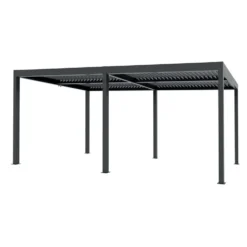 Pergola Bioclimatica in Alluminio Grigio Scuro 3x6 metri