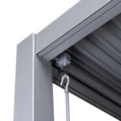 Pergola Bioclimatica in Alluminio Grigio Scuro 4x4 metri