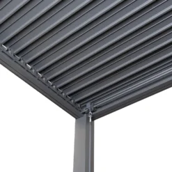 Pergola Bioclimatica in Alluminio Grigio Scuro 4x4 metri
