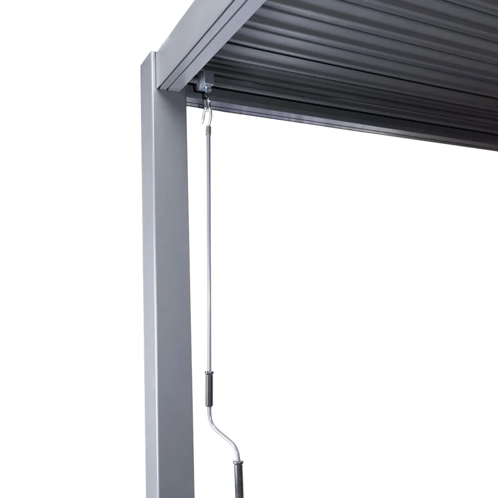 Pergola Bioclimatica in Alluminio Grigio Scuro 4x4 metri