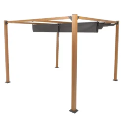 Pergola da Giardino con Telo Retrattile Antracite 3x3 metri