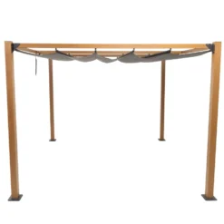 Pergola da Giardino con Telo Retrattile Antracite 3x3 metri