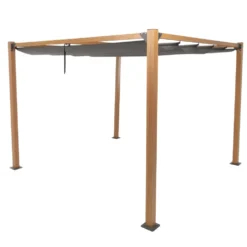 Pergola da Giardino con Telo Retrattile Antracite 3x3 metri