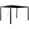 Pergola in Alluminio Sirio con Alette Regolabili Grigia 3x4