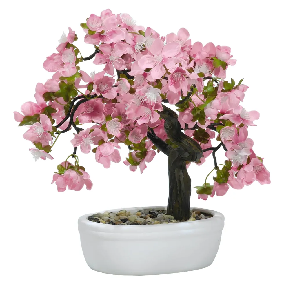 Pianta artificiale Bonsai Ciliegio in vaso