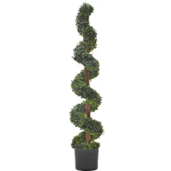 Pianta artificiale Bosso a spirale in vaso h110 cm