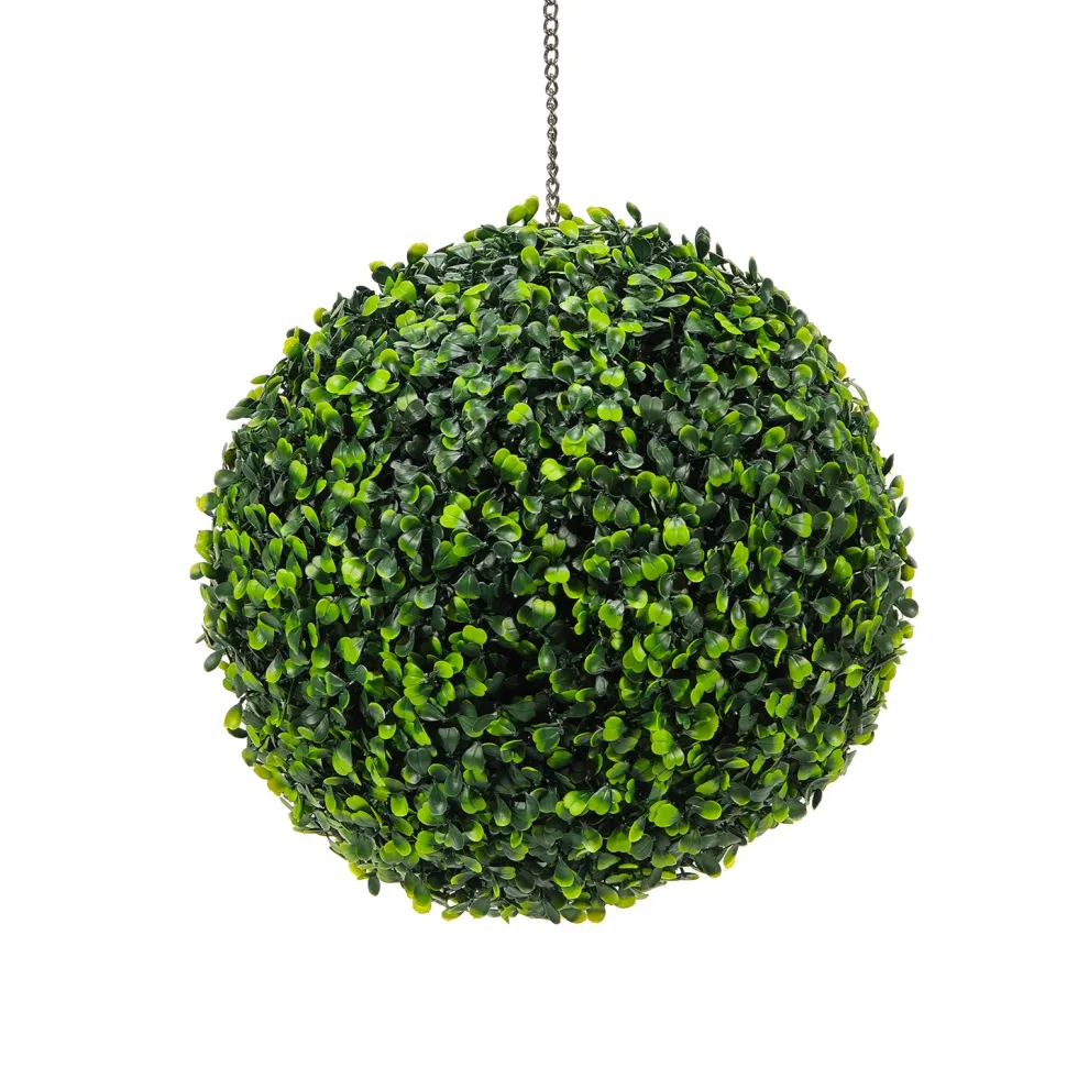 Pianta artificiale Bosso con foglie verdi diametro 28 cm