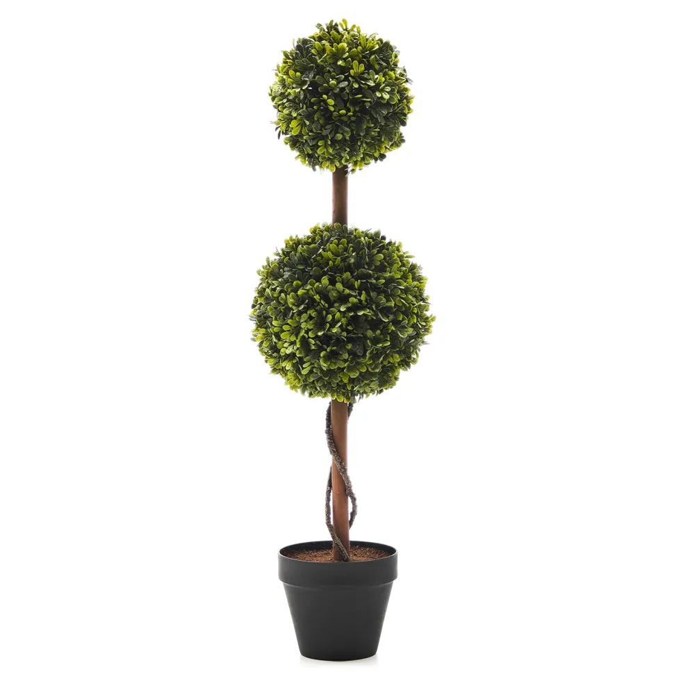 Pianta artificiale Bosso in vaso h63 cm