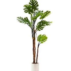 Pianta artificiale Monstera Deliciosa in vaso