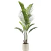 Pianta artificiale Palma in vaso h160 cm diametro 22 cm