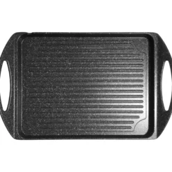Piastra Grill con 2 manici e fondo a induzione Linea ChefStone 35x25 cm