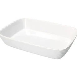 Pirofila Rettangolare in stoneware Bianca