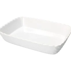 Pirofila Rettangolare in stoneware Bianca