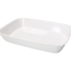 Pirofila Rettangolare in stoneware Bianca