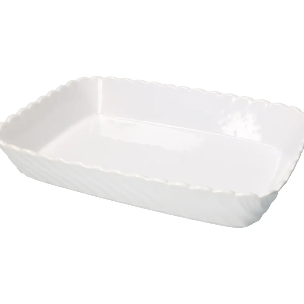 Pirofila Rettangolare in stoneware Bianca