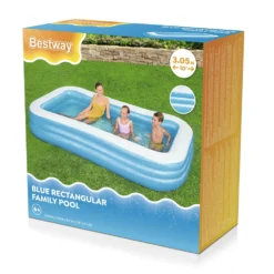 Piscina Family Gonfiabile Rettangolare a 3 Anelli