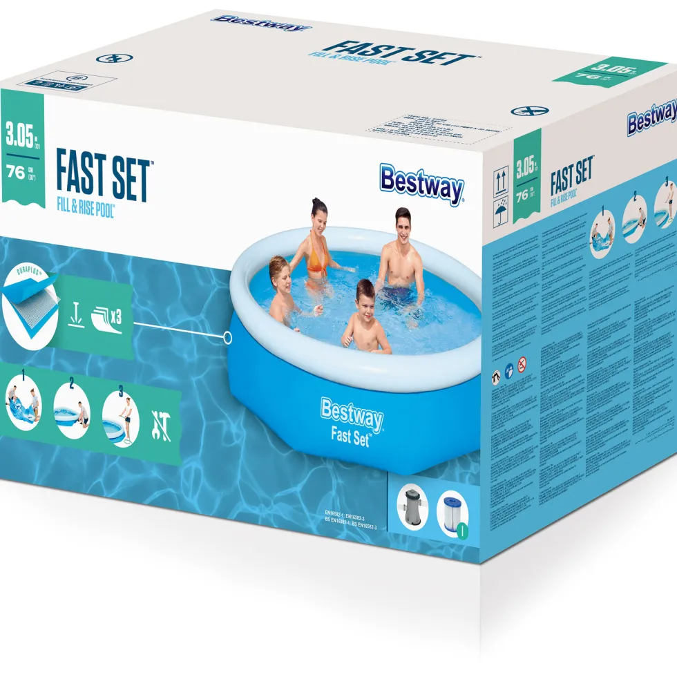 Piscina Fuori Terra Gonfiabile Fast Set™ con Pompa e Filtro
