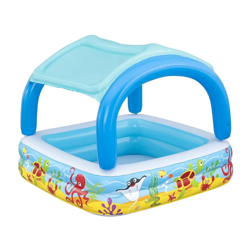 Piscina per Bambini Pesci Tropicali con tetto di protezione solare