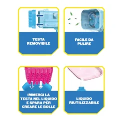Pistola Spara Bolle di Sapone 36 Fori