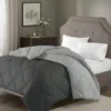 Piumino Matrimoniale in microfibra Cape Horn bicolore Titanio/Grigio 200x250 cm