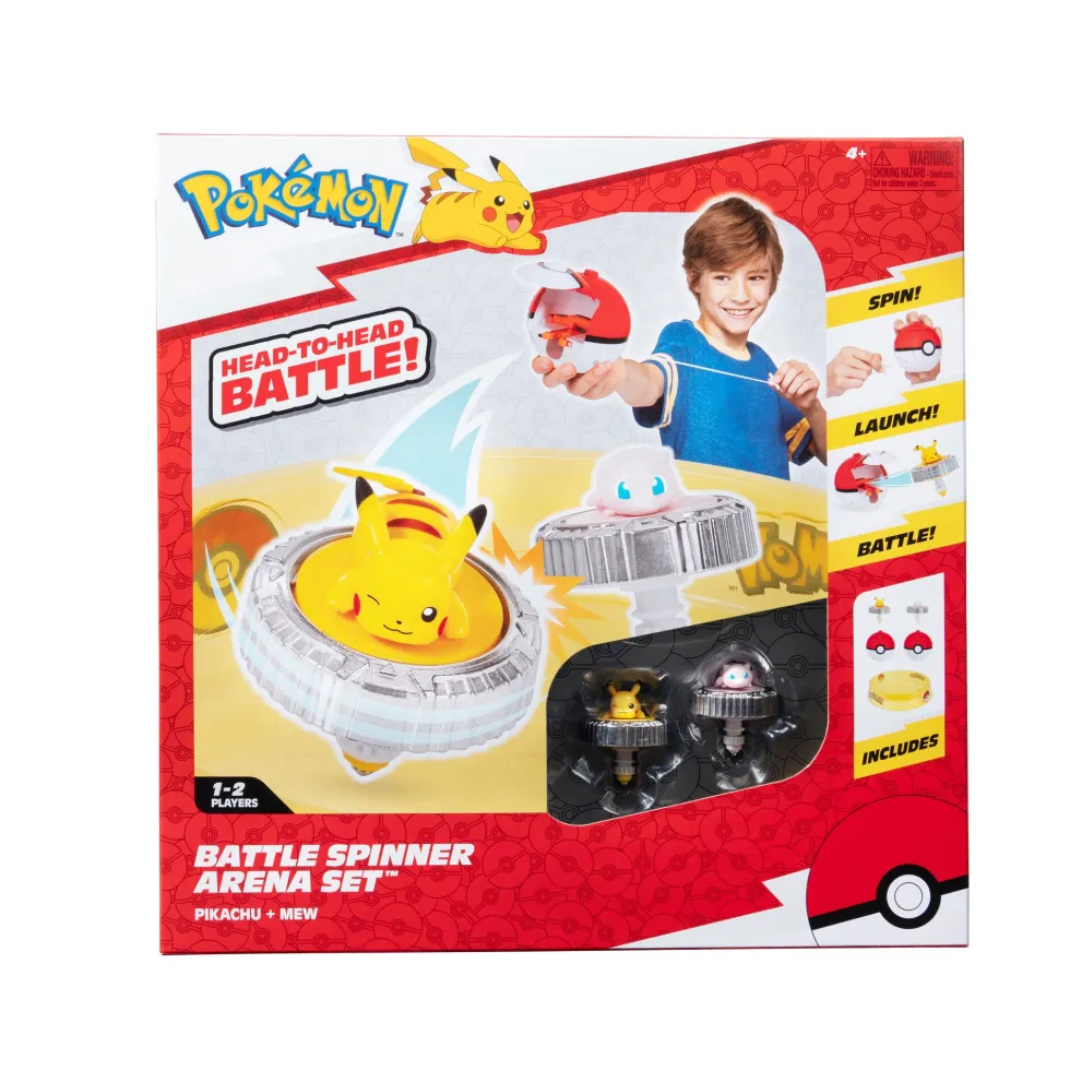 Pokémon Battle Spinner Arena Set con Pikachu e Mew