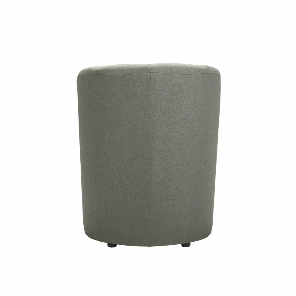 Poltrona in tessuto con pouf Djerba Savana Grigio
