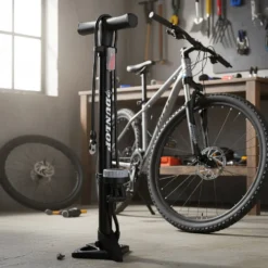 Pompa da Terra per Bicicletta con Manometro Analogico e Adattatori