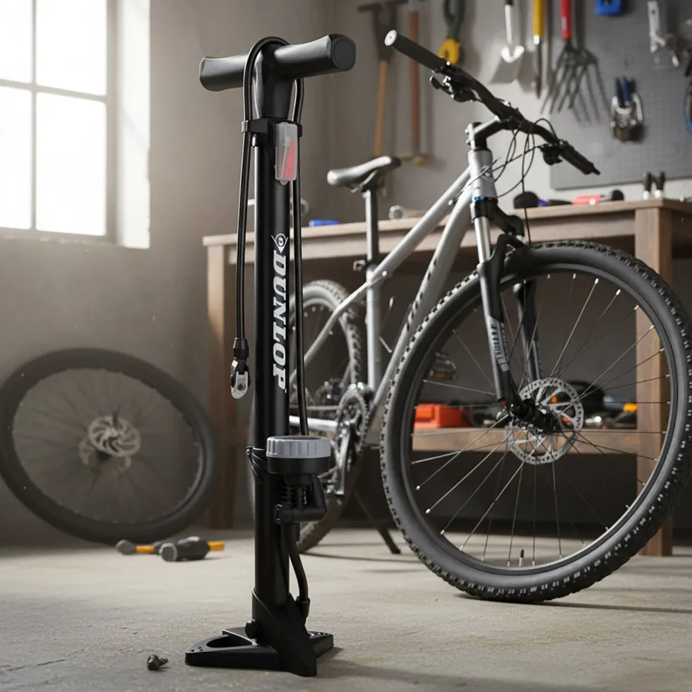 Pompa da Terra per Bicicletta con Manometro Analogico e Adattatori