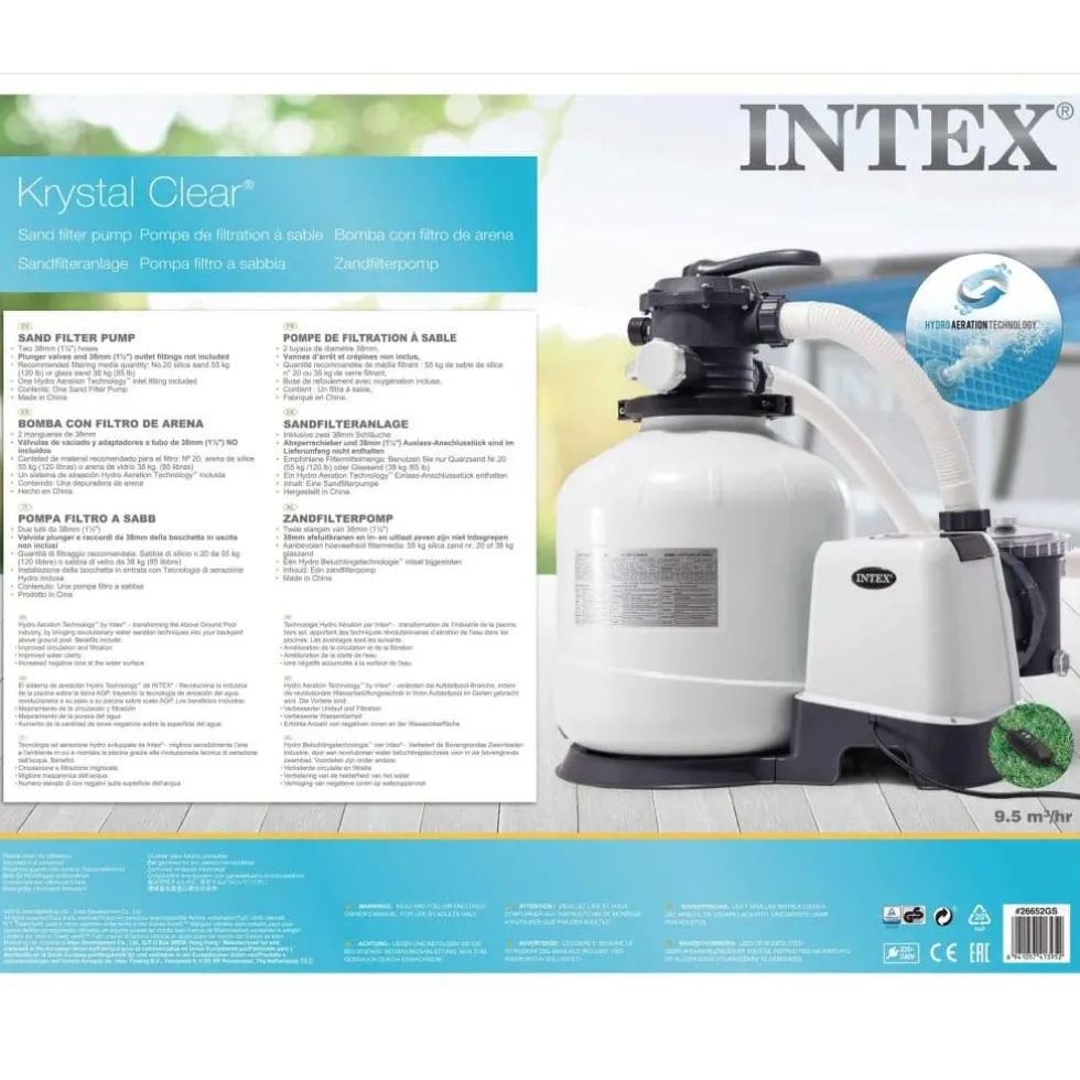Pompa filtro a sabbia Krystal Clear per piscine fuori terra 12000 litri/ora