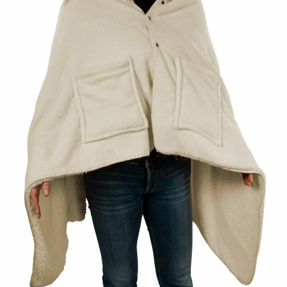 Poncho agnellato Flannel taglia unica