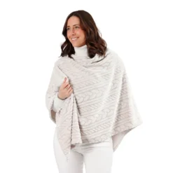 Poncho Flannel Scialle 160x66cm