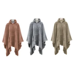 Poncho Plaid MyBear con Cappuccio 90x160 cm