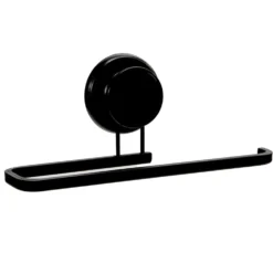 Porta asciugamani con Ventosa in Alluminio Nero Linea Tahoma Black 24 cm