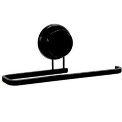 Porta asciugamani con Ventosa in Alluminio Nero Linea Tahoma Black 24 cm